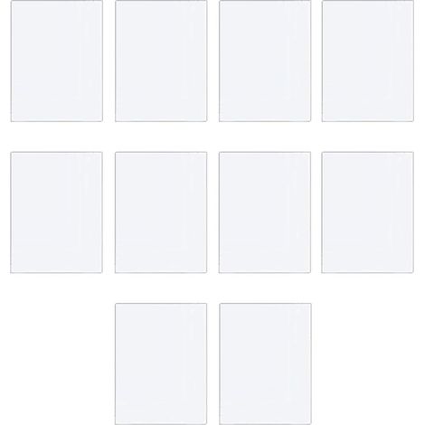 Lot de 10 plaques en plastique transparentes rectangulaires de 1 mm - 10 x 15 cm - Surface lisse - Plaque en plastique acrylique transparente - Pour le montage, l'artisanat (1/5)