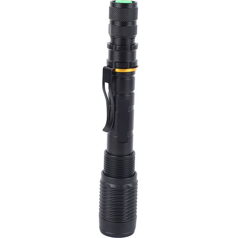 Lampe torche LED portable en alliage d'aluminium ultra-lumineuse avec zoom, idéale pour le camping, la randonnée et l'exploration. (1/5)