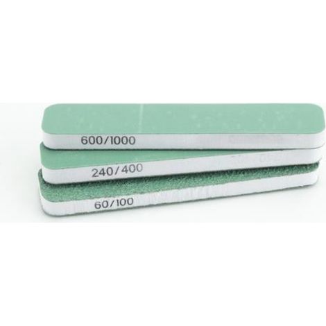 Cale Abrasive - 90 x 19 x 6 mm - Grains 60/100 240/400 600/1000 - Pour Ponçage Polissage Limage - Lot de 3