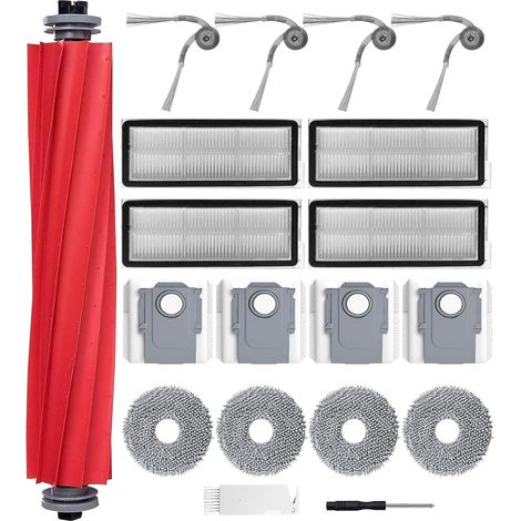 AQUATECHNICK - kit d'accessoires pour Roborock QV 35A — brosses principales, latérales et filtres, rendement de nettoyage durable (1/5)