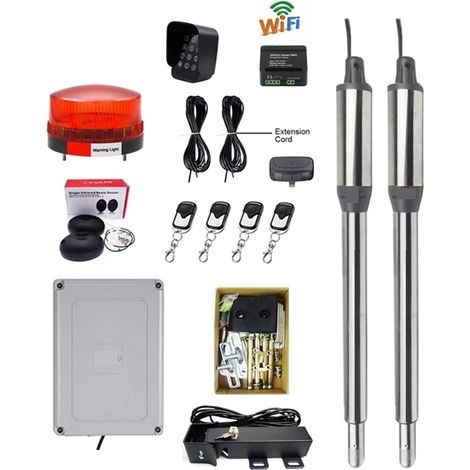 Kit d'ouvre-portes automatiques Dispositif d'ouverture de porte automatique Kits multifonctionnels d'opérateur d'ouvre-porte battante en acier inoxydable avec accessoires en option pour accessoires de (1/5)