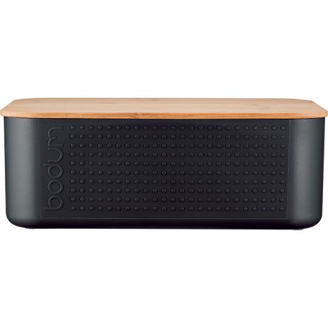 Bodum - Boîte à pain avec couvercle 29 cm en bambou noir