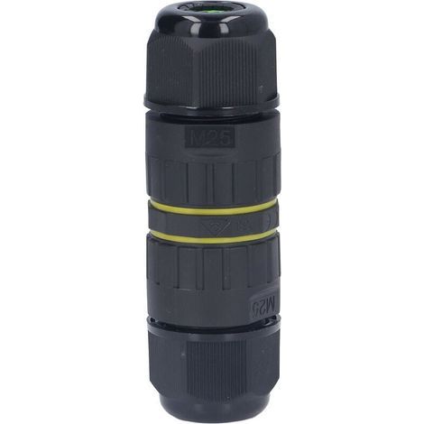 Conector impermeable de 5 hilos, M25 IP68. Enchufe impermeable. Contactos de latón de alta conductividad en la zona de cable irrompible de 10-14 mm. (1/4)