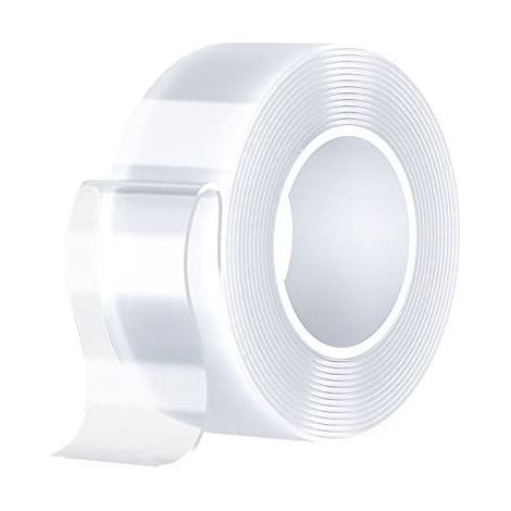 Ruban adhésif double face nano 2 mm d'épaisseur 30 mm de large 1 m de long 1 pièce avec colle magique adhésive transparente pour coller des objets (1/5)