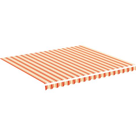 Maison Exclusive - Tessuto di Ricambio per Tenda da Sole Giallo e Arancio 4x3,5 m
