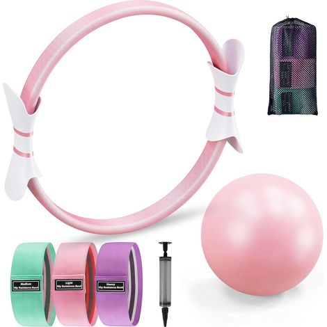 Ensemble Pilates - Anneau Pilates 35cm, Mini Ballon, Bandes de Résistance (1/5)
