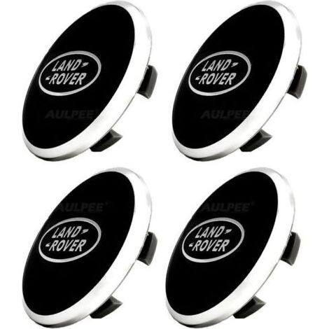 Tappo mozzo mozzo con logo centrale 62 mm ABS compatibile con gli accessori Land Rover (LR nero - nero) (1/5)