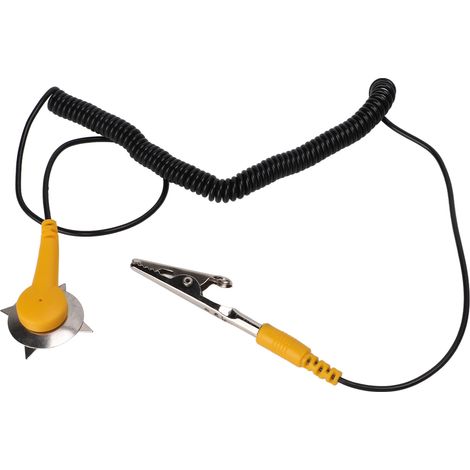 5 attaches de mise à la terre antistatiques 2mm pour réparation électronique rapide, fils de décharge électrostatique (1/5)
