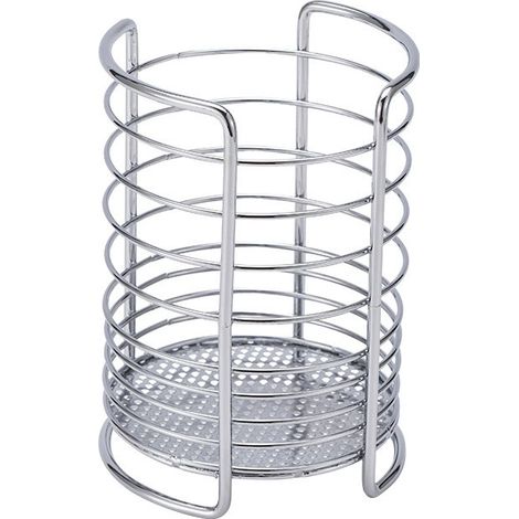 Porta bacchette in acciaio inox: un pratico porta utensili da cucina con vassoio raccogli grasso. (1/5)