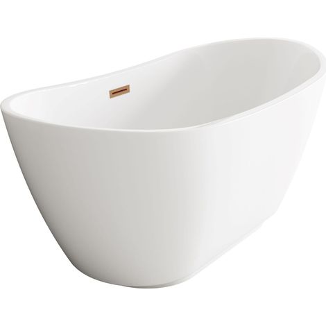 Balneo Baignoire autoportante 170x72cm, accessoires cuivre, Acrylique thermoformé 3.5mm, avec pieds réglables, PARMA