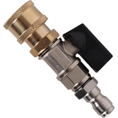 Clé d'arrêt pour air comprimé 1/4" vanne d'arrêt d'air comprimé pour outils et compresseurs pneumatiques (1/5)