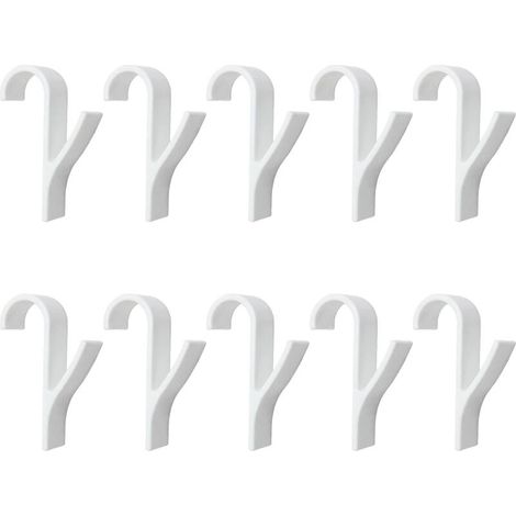 Ganchos para radiador (10 unidades), de plástico blanco, para toalleros, para baño y cocina (blanco).