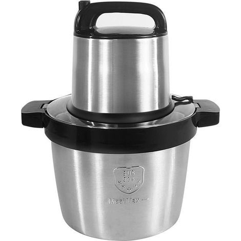 Hachoir à Viande Électrique - SOKANY - Modèle 8L - 2 Vitesses - Inox - Noir/Argent (1/5)