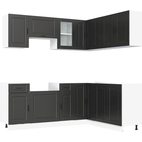 Maison Exclusive - Set Mobili da Cucina 11 pz Porto Neri Legno Multistrato