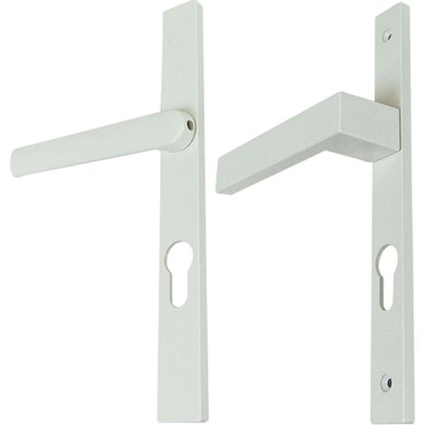 Garniture dublin sur plaque 26mm - Finition : Blanc RAL9003 MAT - Saillie : SR - - KINTECH