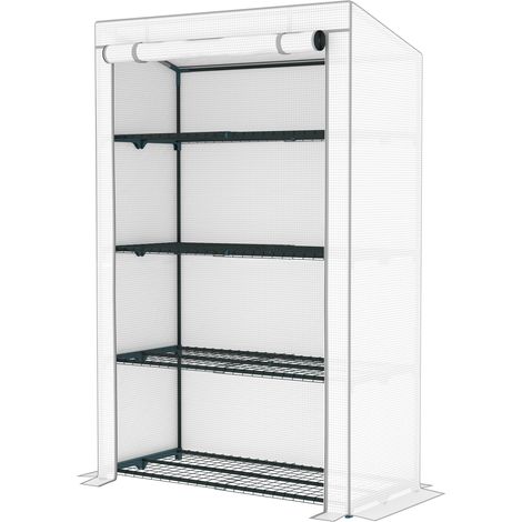 FourTier Mini Greenhouse Grey/White (1/5)