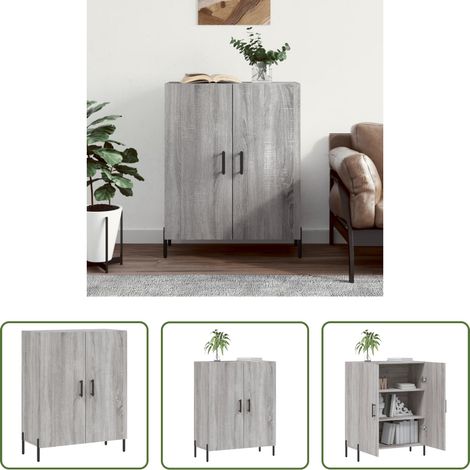 Holzwerkstoff - Sideboard Grau Sonoma 69,5x34x90 cm Holzwerkstoff (1/5)