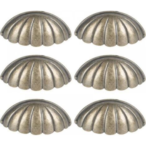 [JAMAIS UTILISÉ] 6PCS Seashell Knobs Nautical Door Handle Vintage Cabinet Drawer Closet Pull Sea Drawer Knobs Dresser Knobs Handles for Kitchen Furniture Cabinet Wardrobe (1/4)