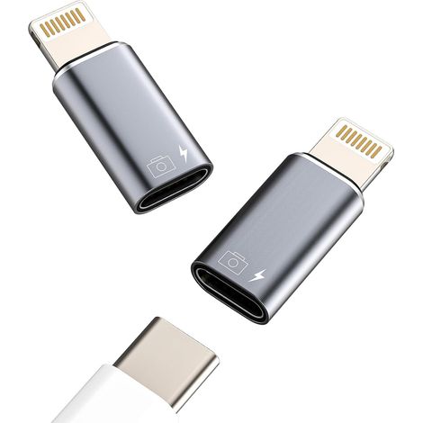 Câble OTG Adaptateur Audio Casque Adaptateur (2Pack) Lightning Mâle vers USB C Femelle pour Apple iPhone 14 Pro pour iPad Données Type C Charge Convertisseur Prise Téléphone Adaptateurs IP (1/5)