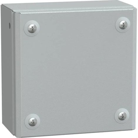 [NEUWERTIG] B-Ware Schneider Electric Gehäuse Kasten Flach Stahl Spacial Sbm Ip66 Ik10 150x150x80mm