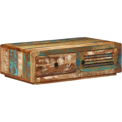 Couchtisch 89x55x29 cm Altholz Massiv