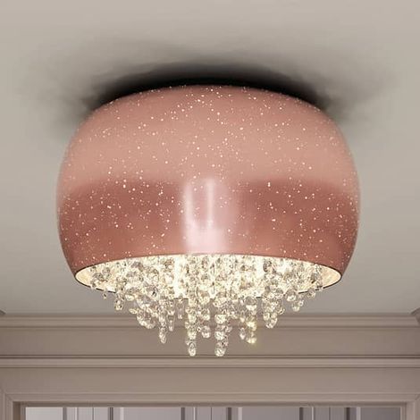 [NEUWERTIG] B-Ware Lucande Elinara Kristall Deckenlampe Deckenlampe Lampe Leuchte 40 Cm Kupfer G9