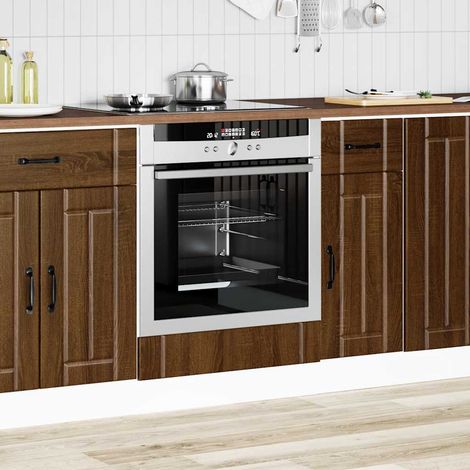 vidaXL Armoire de four Lucca chêne marron bois d'ingénierie (1/3)