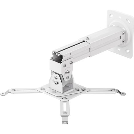 1 Support Vidéoprojecteur, Acier, Inclinable 30°, Tournant 30°, Plafond Et Mur