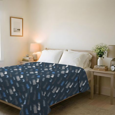 Couvre-lit matelassé d’été Ligne Basic en Microfibre Douce imprimée – Couette Printemps-été mi-Saison – Gessetti, Double 250x240 cm (1/5)