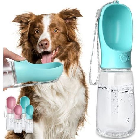 Wasserflasche für Hunde, tragbare Babyflasche zum Testen von Hunden mit Hunden, ideal für Spaziergänge in der Luft, Reisen und Reisen. Kunststoff in Lebensmittelqualität. (1/5)