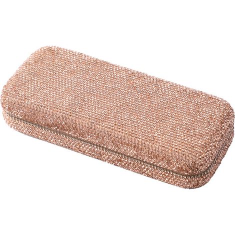 Étui à lunettes de soleil orné de strass et de cristaux, compatible avec la plupart des lunettes de soleil, dimensions extérieures : 17 x 7 x 3 cm (1/5)