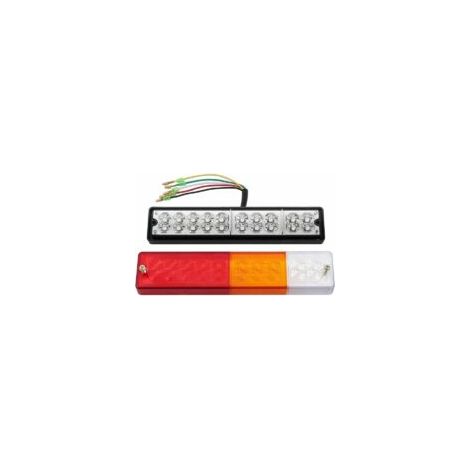 2 x LED-Rückleuchten, Rückfahrscheinwerfer, Bremslichter, Blinker, Rückleuchten, 40 LEDs, 12V/24V für Anhänger, LKW, Wohnwagen, Boot, Wohnmobil, UV-Schutz - Crezuo