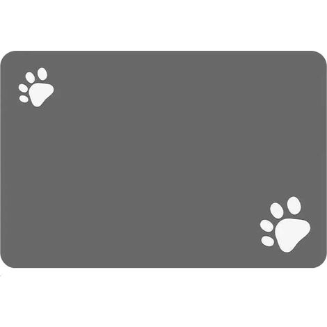 Tappetino in silicone ad asciugatura rapida - Antiscivolo - 60x40 cm - Adatto per ciotole di cibo e acqua per animali domestici - Tappetino per l'alimentazione degli animali domestici - Accessori per 