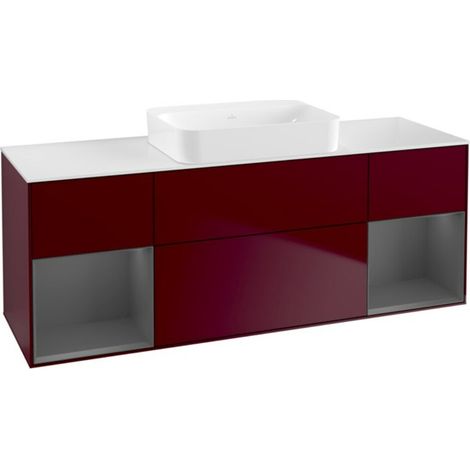 V&B Waschtischunterschrank Wandbeleuchtung Finion 160x60,3x50,1cm, Rg A m Lac, Peo m (1/2)