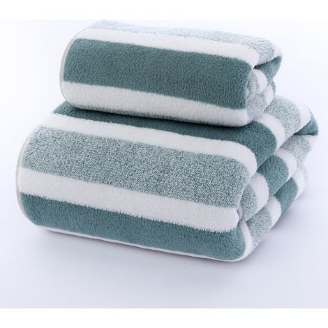 Juego De Toallas De Baño Con Patrón Rayado Toallas De Rostro Suaves Absorbentes Y De Secado Rápido Para El Baño (1/5)