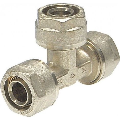 Raccordo a tee ridotto diam.20x20x16 per multistrato (1/3)