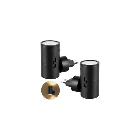 Veilleuse LED,Lot de 2 Veilleuse Prise Electrique avec Capteur de Lumière Luminosité Réglable 0100LM,Veilleuse Enfant Plug and Play Lampe Nuit pour Chambre Cuisine Escalier Salon Blanc Chaud