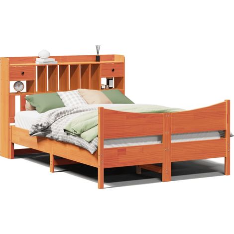 Maison Exclusive - Letto senza Materasso Marrone Cera 140x190 cm in Legno di Pino