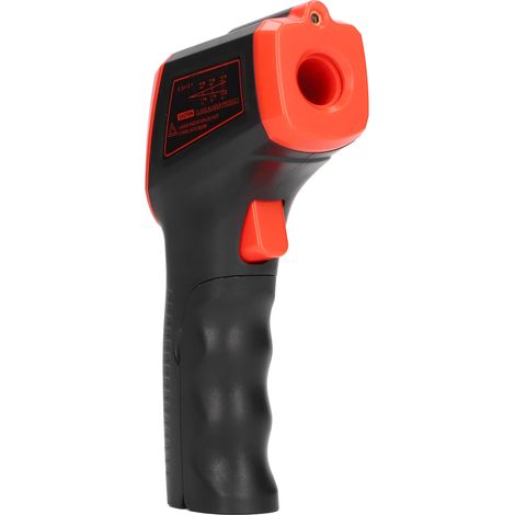 Pistolet thermomètre infrarouge sans contact, ABS industriel, écran numérique, rouge. (1/5)
