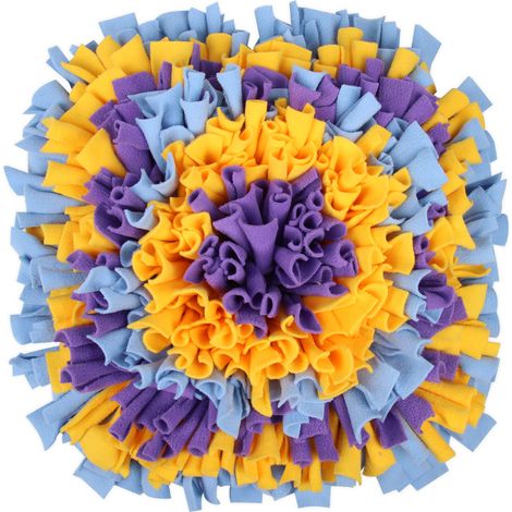Tapis de protection pour chiens, tapis de protection pour animaux de compagnie, tapis de formation pour animaux de compagnie, jeux de puzzle interactifs (gelb & bleu & lila) (1/5)