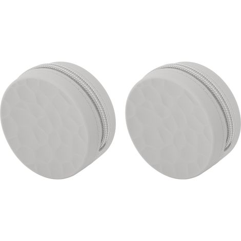 Étui de protection imperméable pour écouteurs sans fil, 2 pièces gris, poche de rangement compacte pour casque audio et accessoires.