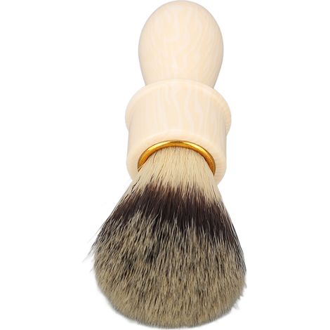 Brosse à raser ergonomique pour hommes - Poignée en résine douce pour usage salon et domicile - Accessoire de soin du visage (1/5)