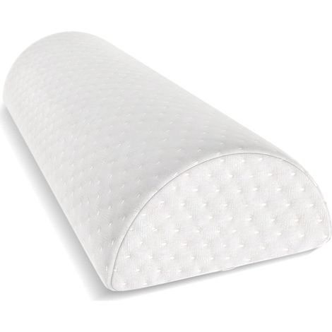 Cuscino morbido di supporto lombare e per le gambe - cuscino in schiuma a forma di mezzaluna adatto a chi dorme a pancia in giù, sulla schiena e su un fianco - cuscino a rullo per schiena e collo. (1/5)