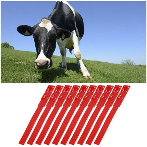Collier D Identification Pour Vache - Plastique Non Toxique - Pour Elevage Bovin - 10 Pièces (1/4)