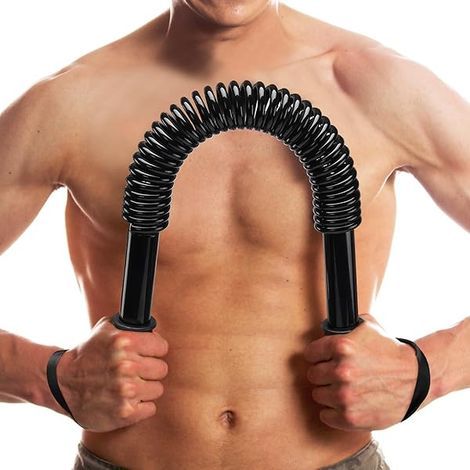 Barre De Torsion Pour Renforcement Des Bras - Acier Et Ressort - Poignées En ABS Antidérapantes - 20 Kg À 50 Kg - Usage Intérieur Et Extérieur (1/3)