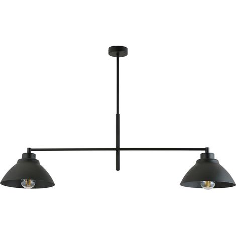Plafoniera Emibig Maverick nera 2 luci E27 metallo (1/4)