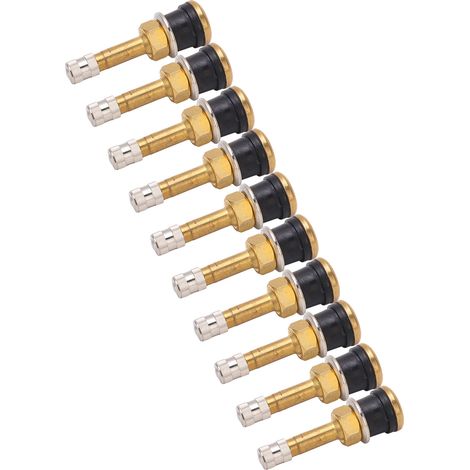 Lot de 10 valves TR500 droites en laiton robustes pour pneus de camion tubeless (1/5)