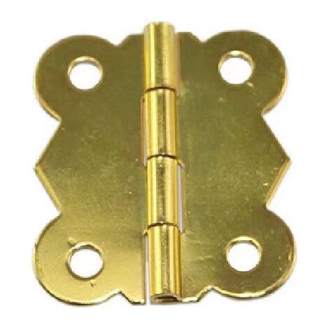 50 Mini Charnières Papillon Vintage 30x27mm Jaune pour Boîte Bois Bijoux (1/5)
