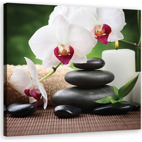 Quadro su tela, Orchidee zen - 50x50 (1/5)