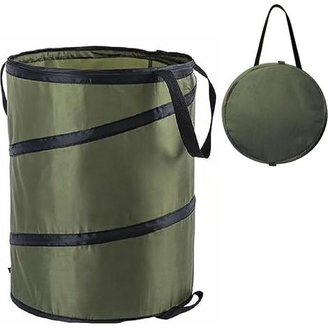 Garden Waste Bag Pop Up Bag Leaf Bag Oxford Garden Bag Camping Waste Bag with Handles for Garbage Garden Waste Toys Foldable Sturdy Freestanding Reusable (1/5)